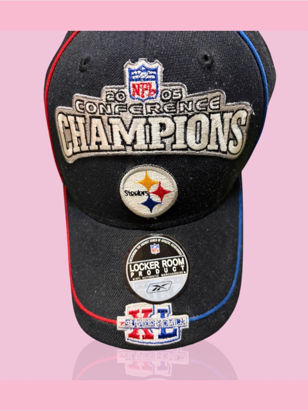 2005, Pittsburgh Steelers Black Conference Champions Cap by Locker Room Product